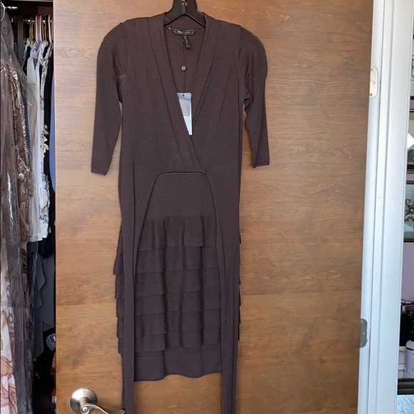 Bcbg maxazria Brown sweater dress new with tags - Picture 4 of 5